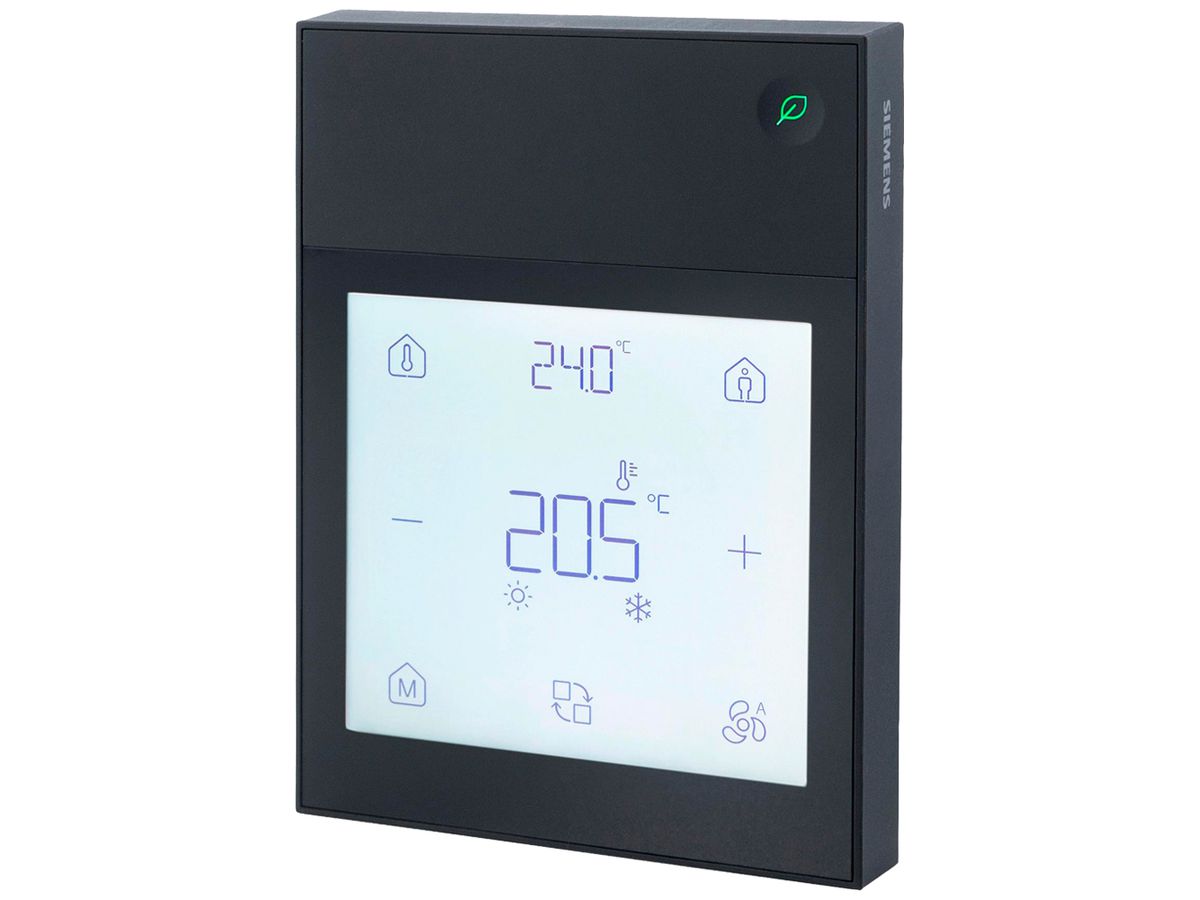 AP-Bediengerät KNX Siemens QMX6.P34 Touchscreen Temp schwarz