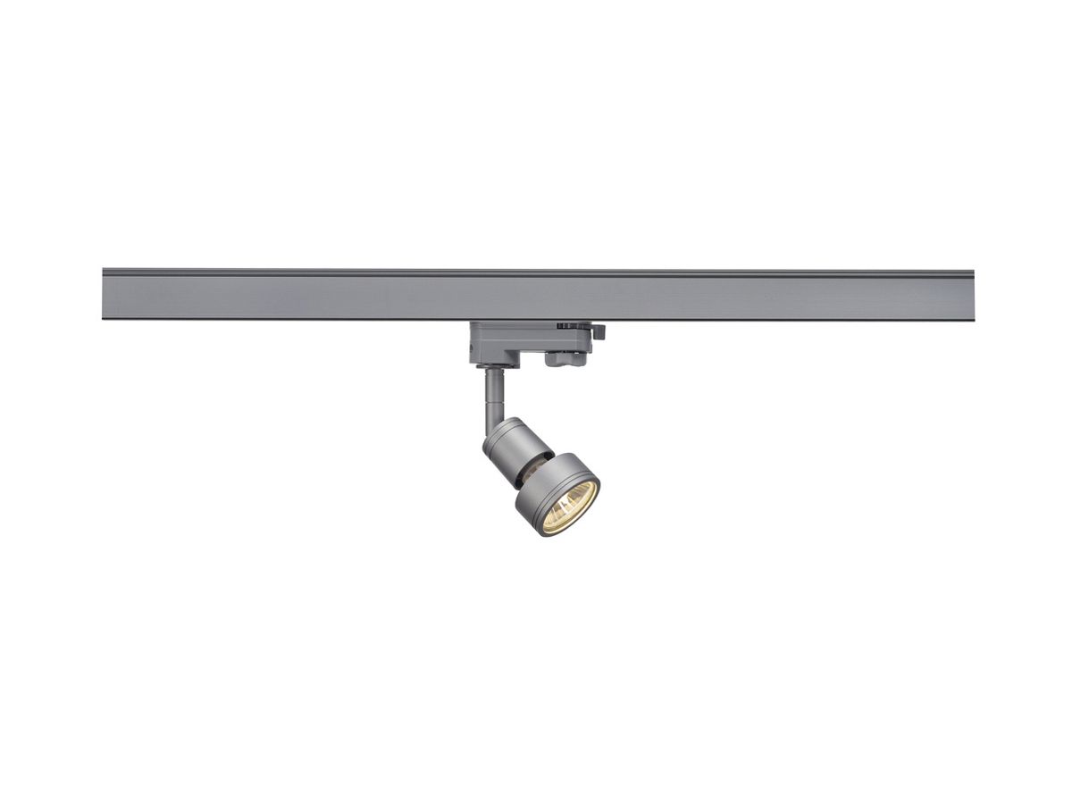 Strahler SLV PURI, GU10 50W mit 3-Phasen-Adapter IP20 silbergrau