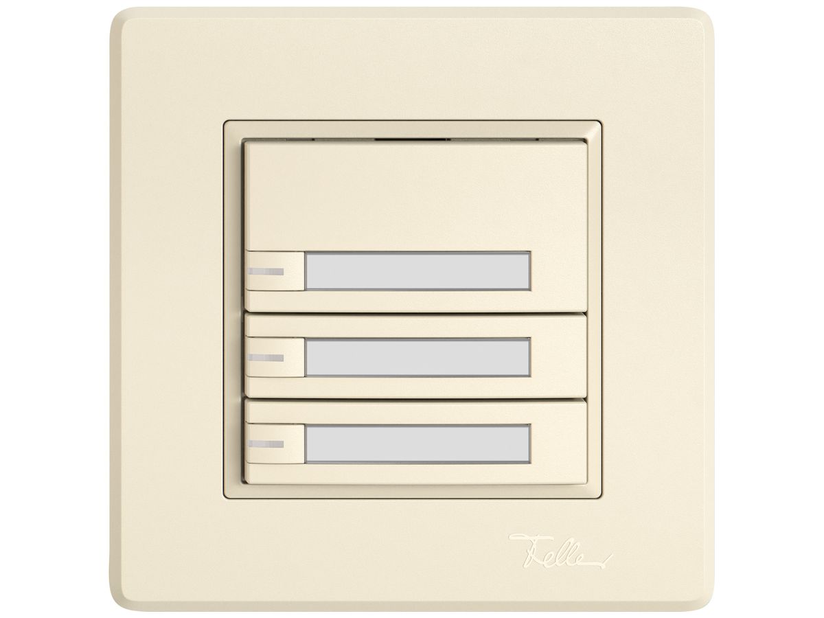 UP-KNX-Taster RGB EDIZIO.liv SNAPFIX® Temperaturfüh.RGB-LED Pap.3×T 1-Tbed.cr