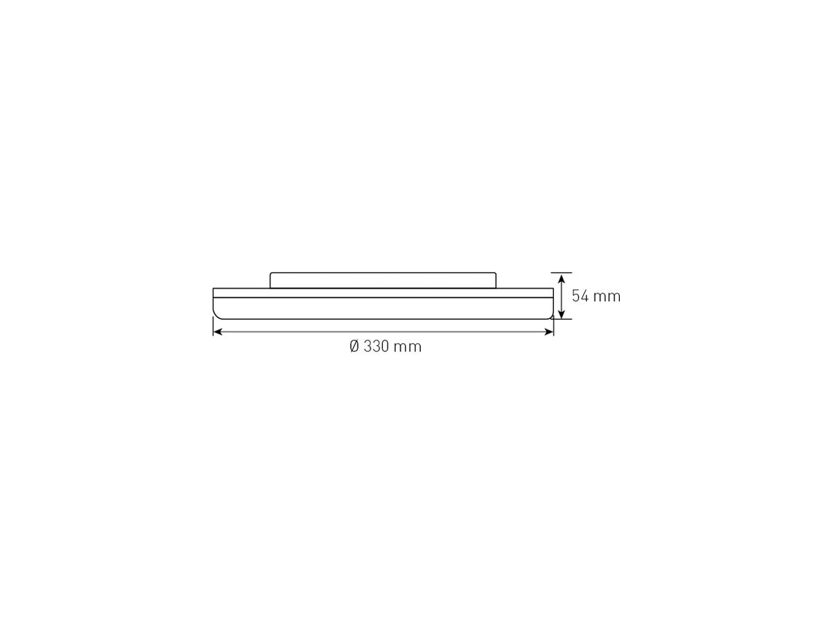 LED-Decken-/Wandleuchte MH FLAT CCT SEN 25W 2750lm 3000…4000K IP40 Ø330×53mm ws