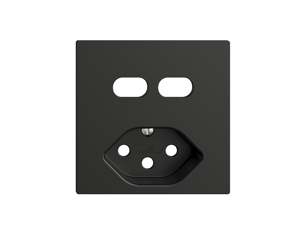 Montageset Feller EDIZIOdue für Steckdose USB 2×Typ C + Typ 13 schwarz