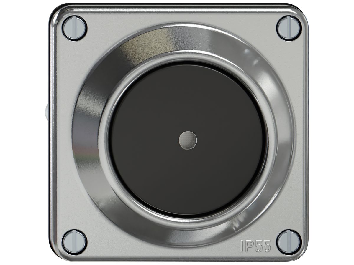 Leuchtdruckschalter ELEMENT Sch 3/2L 16A 250V LED Aluminium
