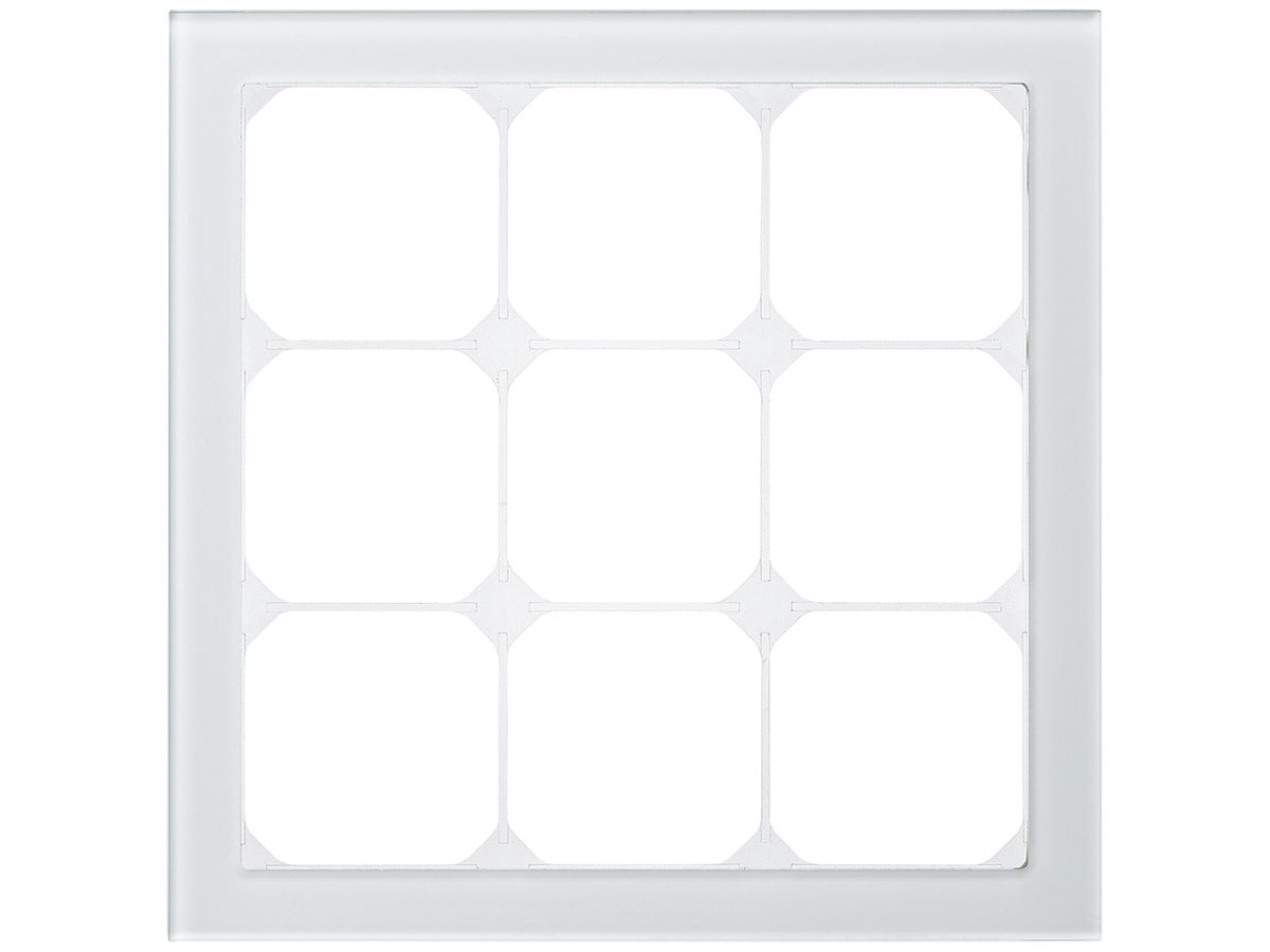 Abdeckrahmen KAL.art 3×3 214×214mm Glas weiss