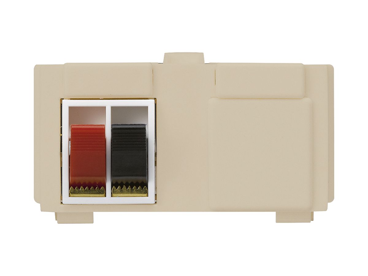 Multimedia-Modul M3 mit 2×LS-Klemme rot/schwarz kallysto beige