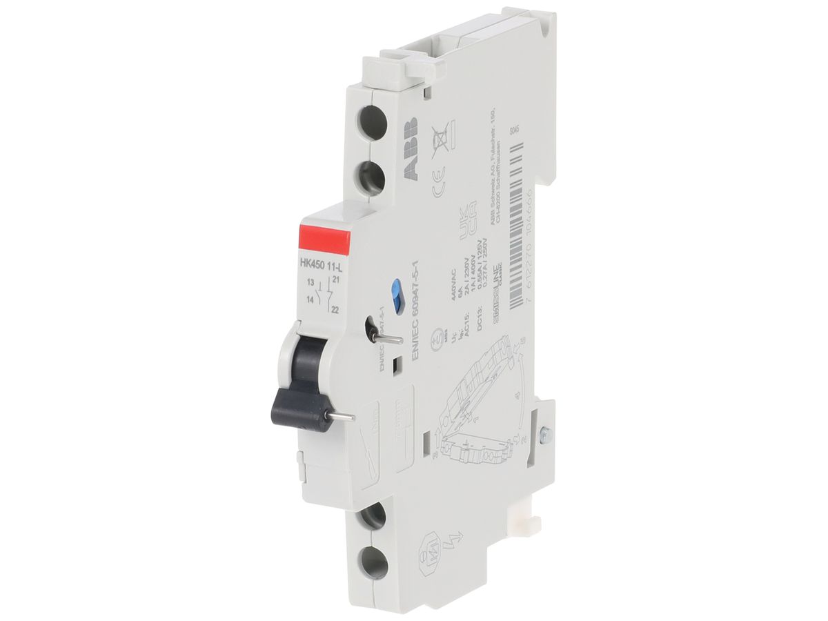 Hilfsschalter ABB SMISSLINE CLASSIC HK45011-L, 1S+1Ö, 6A/230V, links