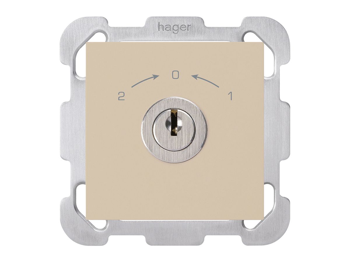 UP-Schwenktaster 1->0<-2 beige kallysto mit Schloss Kaba 8