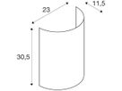 Leuchtenschirm SLV FENDA Ø230×305mm, halbrund, schwarz