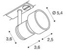 Strahler SLV PURI, GU10 50W mit 1-Phasen-Adapter IP20 silbergrau