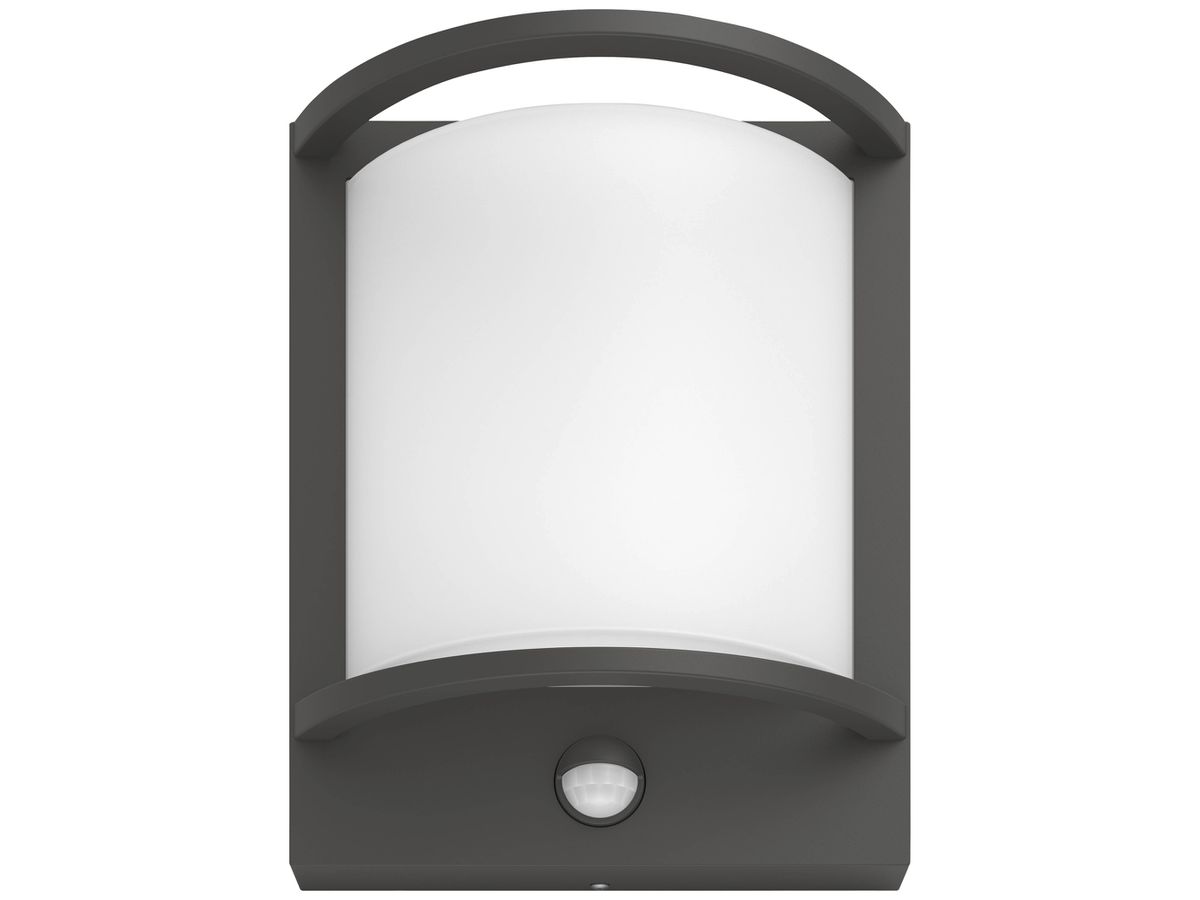 LED-Wandleuchte Samondra PIR 12W 3000K 1200lm IP44, anthrazit