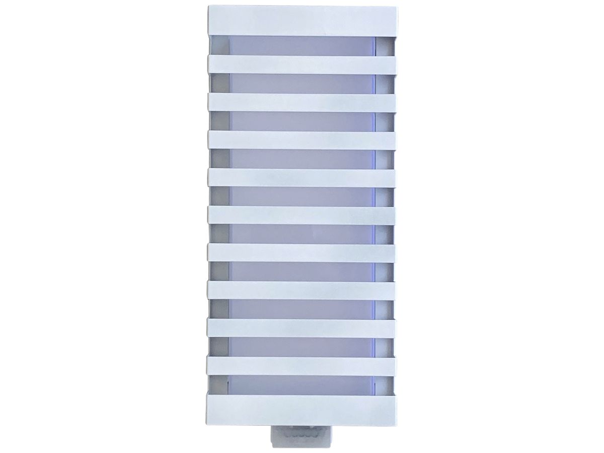 LED-Wandleuchte Z-Licht PIR LongLED L SEN 5.5W 500lm 3000K IP65 260×120mm weiss