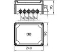 Kabelabzweigkasten Bettermann 240×190×115mm mit Deckel transparent