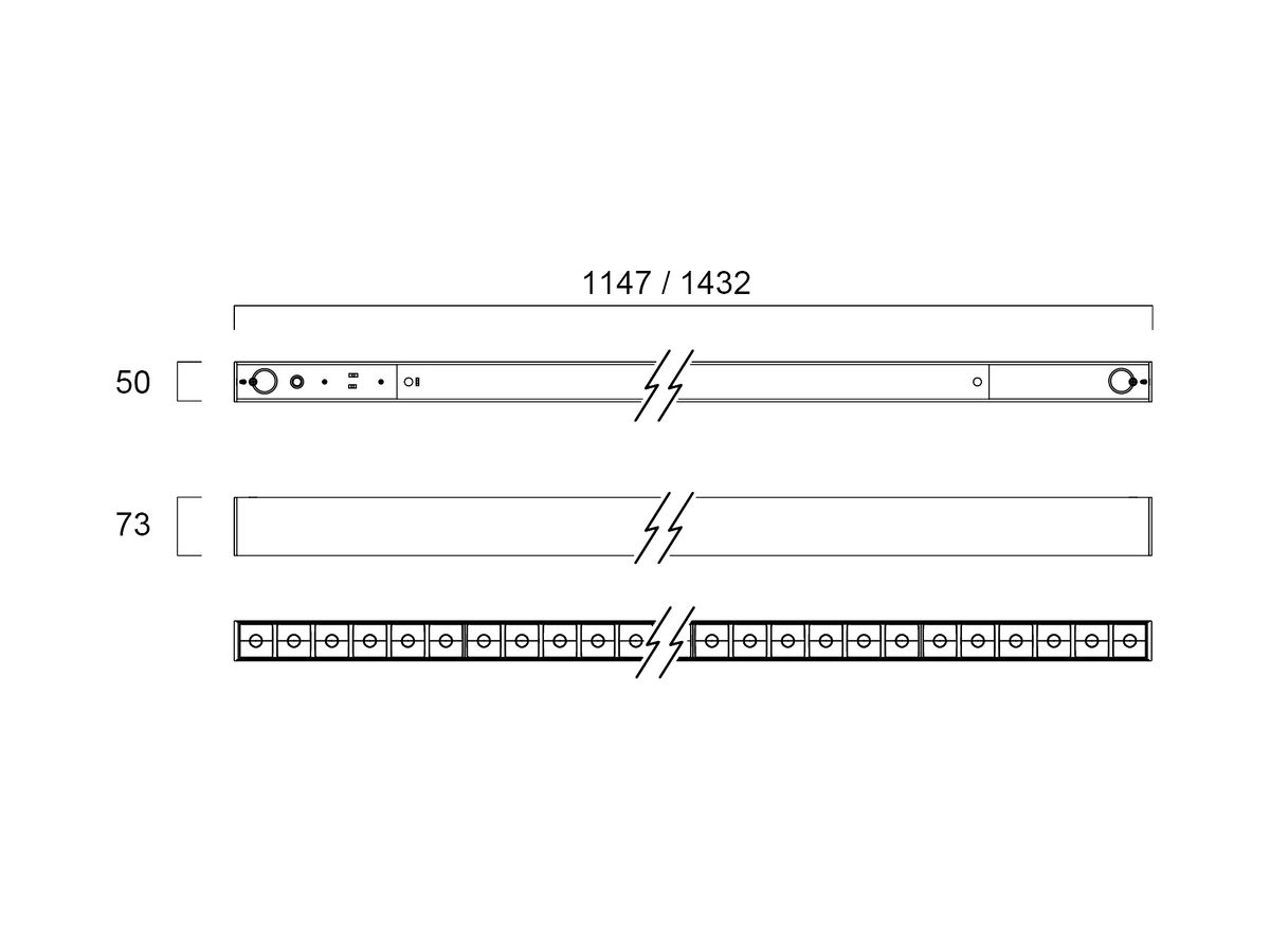 LED-Anbauleuchte Sylvania OTAO LINEAR REF 27W 3900lm 3000…4000K DALI 1432mm