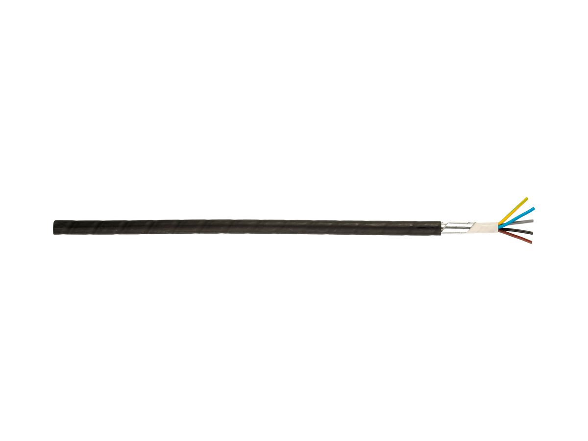 Kabel NN-CLN FE05, 3×4mm² LNPE halogenfrei armiert 90°C schwarz B2ca