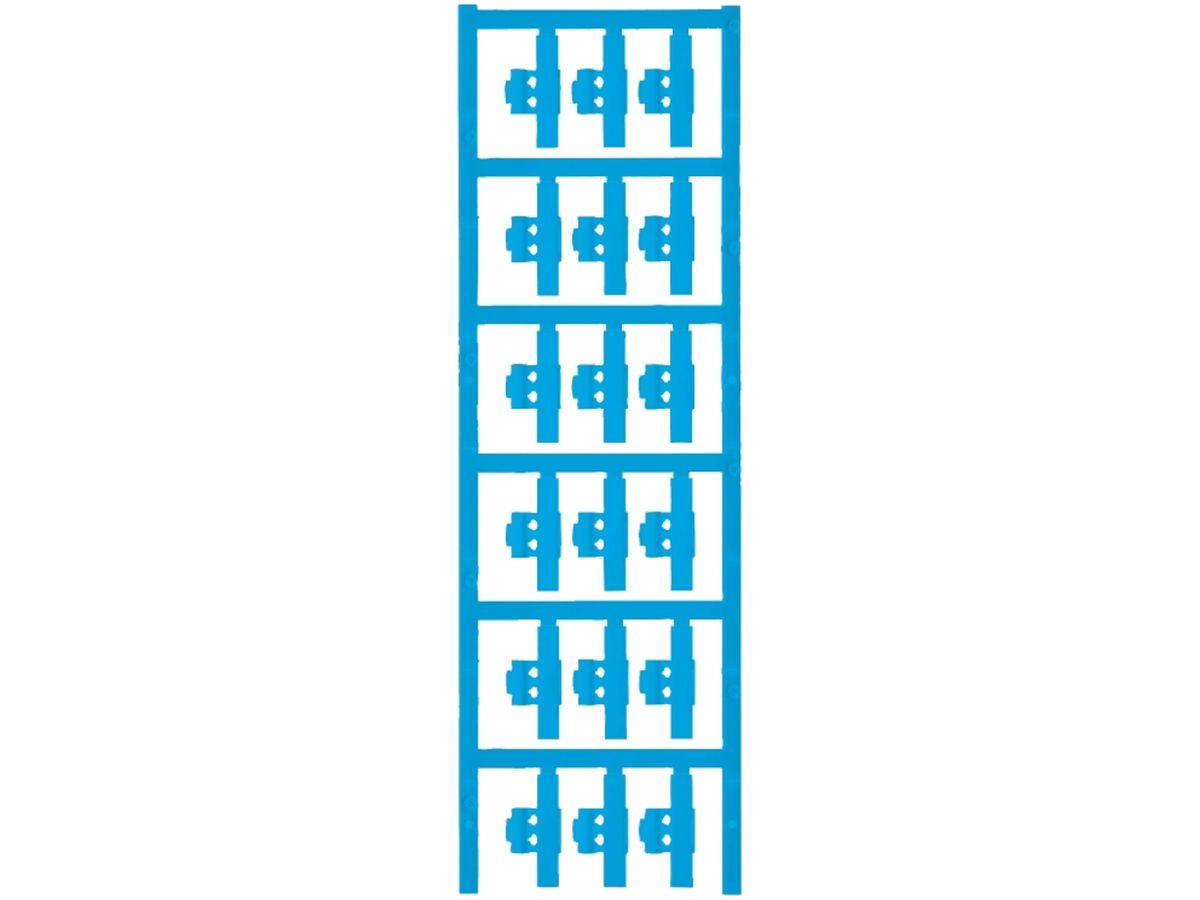 Leitermarkierer Weidmüller MultiCard SFC für Ø3…5mm 30×5.8mm PA66 blau
