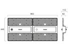 LED-Hallenstrahler Sylvania Rocks SSA03H 224W 40800lm 840 IP65 30×60° DI 963×446