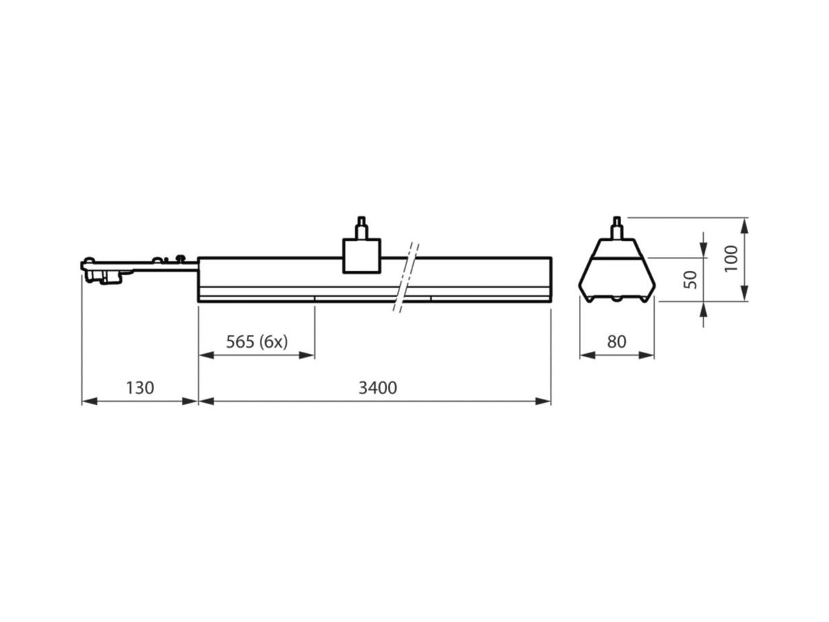 LED-Leuchteinsatz CoreLine Gen2 LL234X LED45S/840 PSU NB 5×1.5mm²