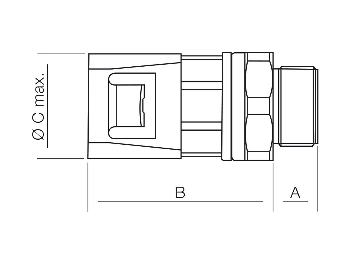 Schlauchverschraubung Plica ADAPTALOK, M20 Ø20mm Polyamid schwarz IP66