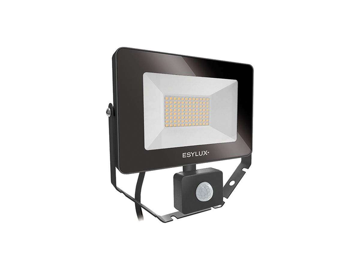 LED-Strahler ESYLUX AFL BASIC, 30W 3000K 3000lm 200×60×195mm IP65, schwarz