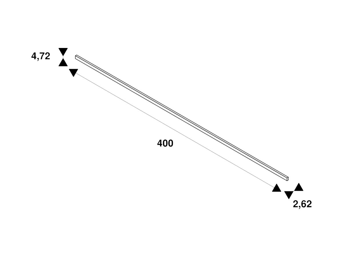 AP-Stromschiene SLV TRACK DEEP 48V 1Ph Aluminium schwarz 4000mm
