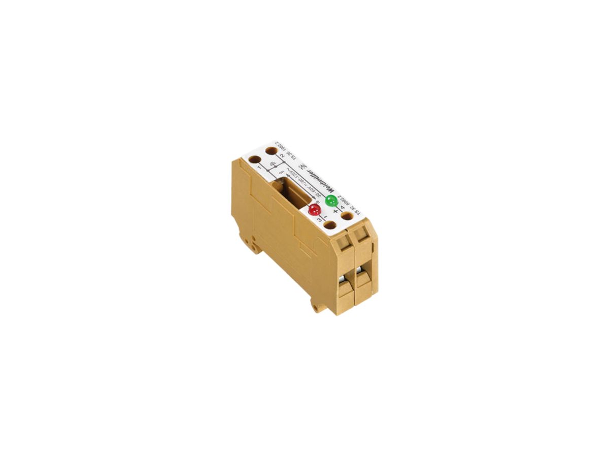 Messtrenn-Reihenklemme Weidmüller SAKT 2LD 120VAC Schraub.6mm² TS35 gelb