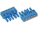Steckvorrichtung WAGO WINSTA MIDI mit Buchse 5L 2×0.5…4mm² blau