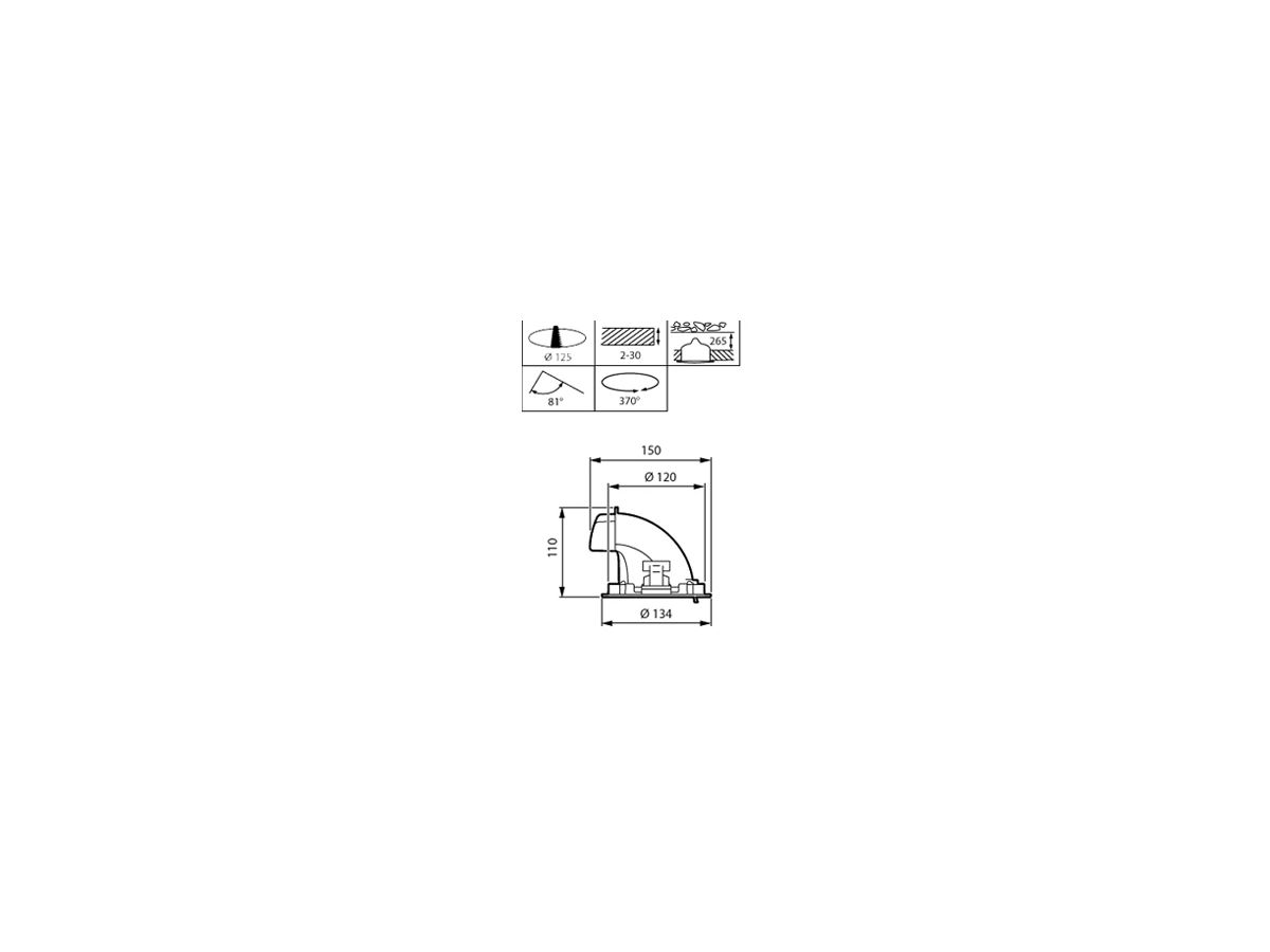 EB-LED-Spot Accent Compact Elbow RPO RS772B 39S/840 PSU-E WB WH