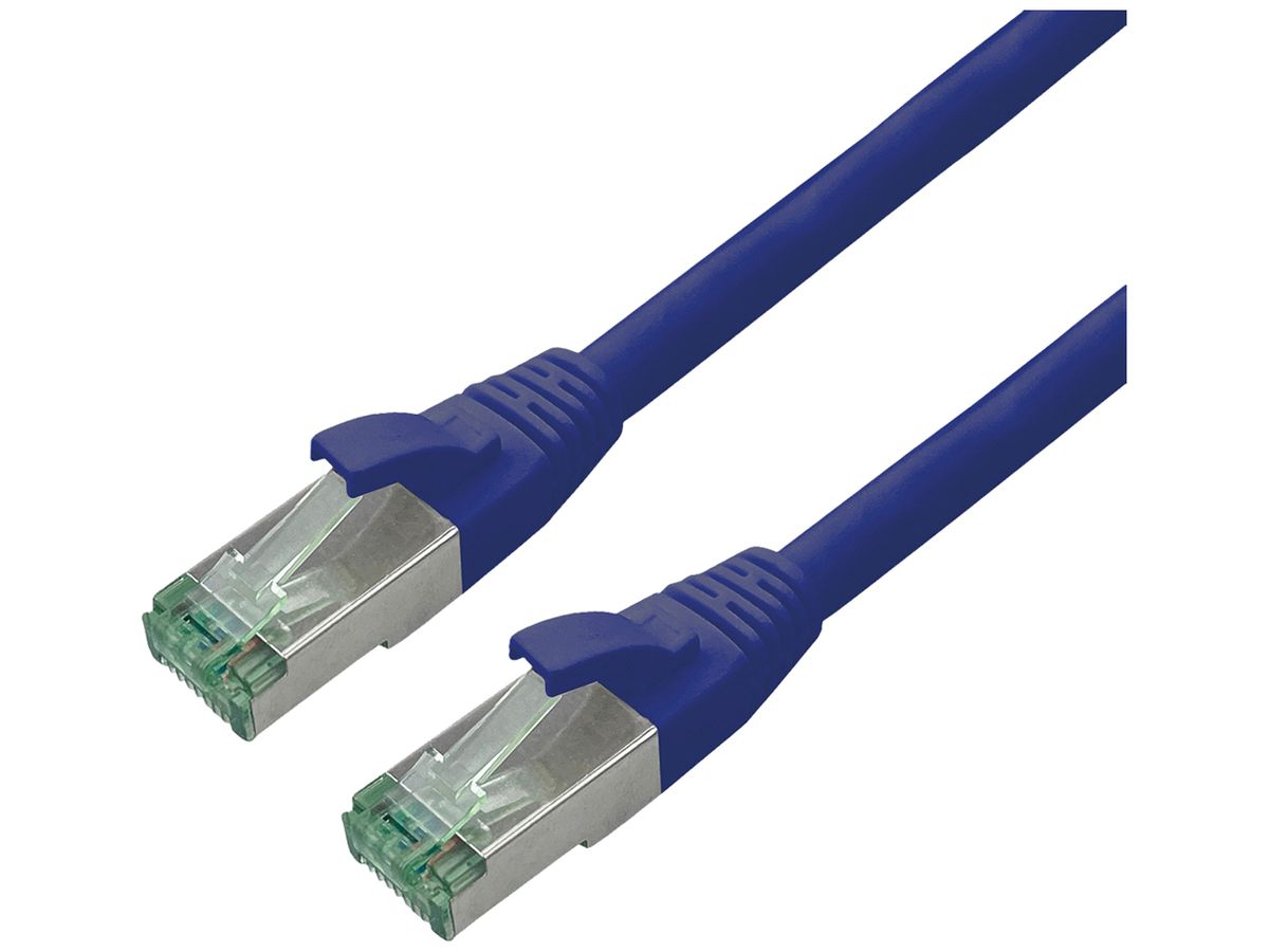 Patchkabel RJ45 ROLINE RM Kat.6A S/FTP AWG26 TPE blau 5m