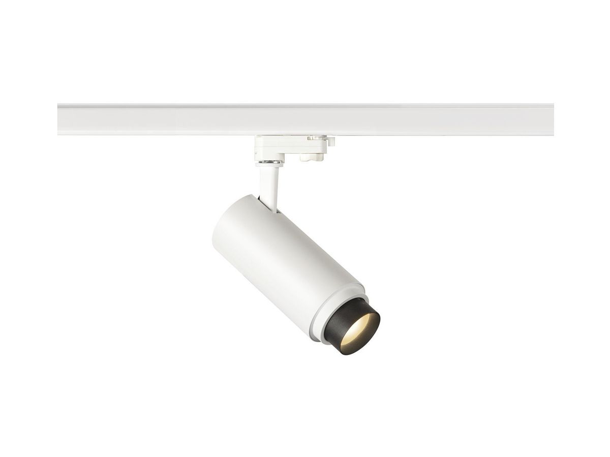 LED-Strahler SLV NUMINOS ZOOM M PHASE 20W 1800lm 3000K 15…60° 3Ph.weiss/schwarz