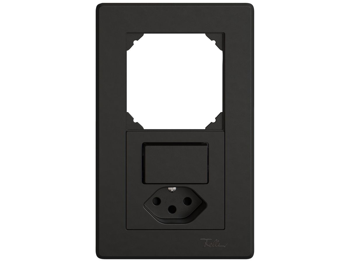 UP-Kombination EDIZIO.liv SNAPFIX® 2×1 156×96mm leer+Schema 3/1L+T13 schwarz