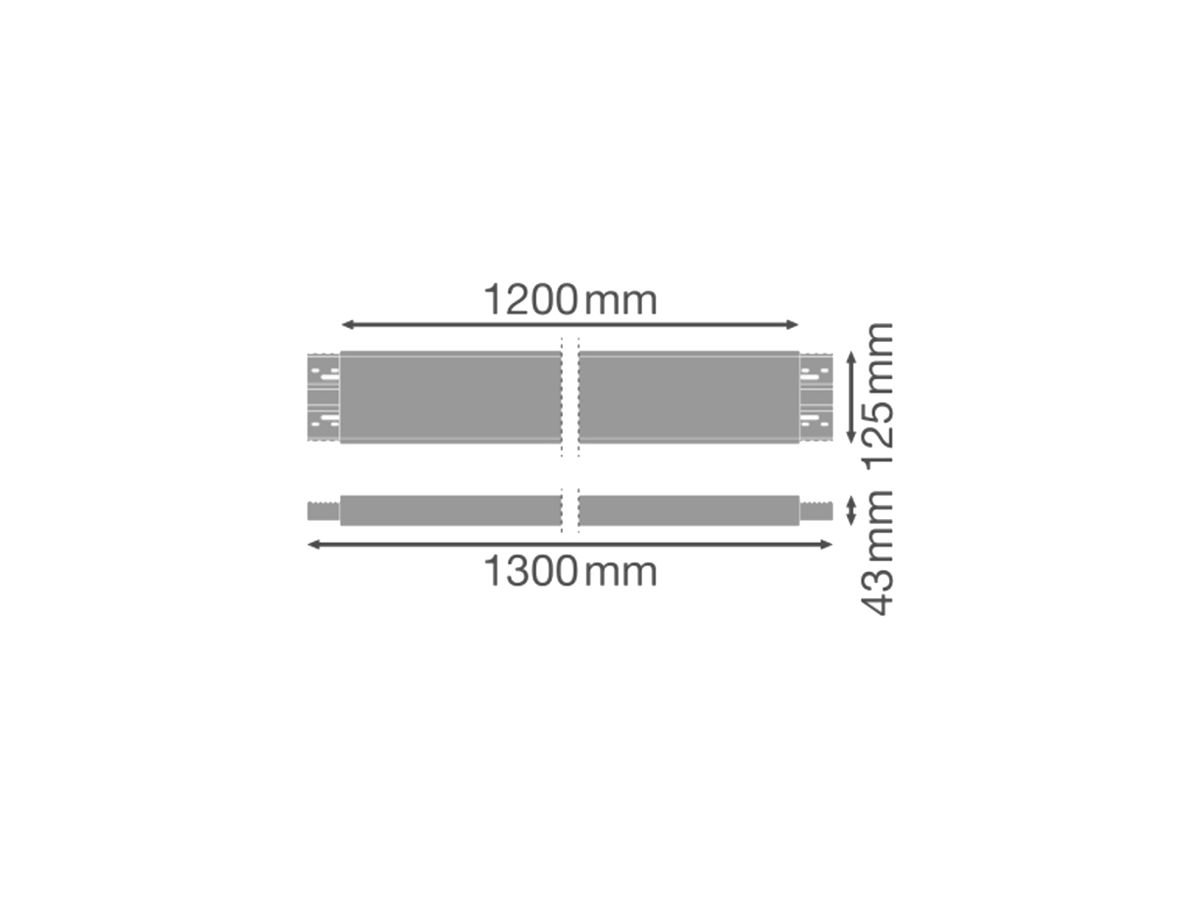 Tragschiene LEDVANCE LINEAR INDIVILED Aluminium 1300mm schwarz