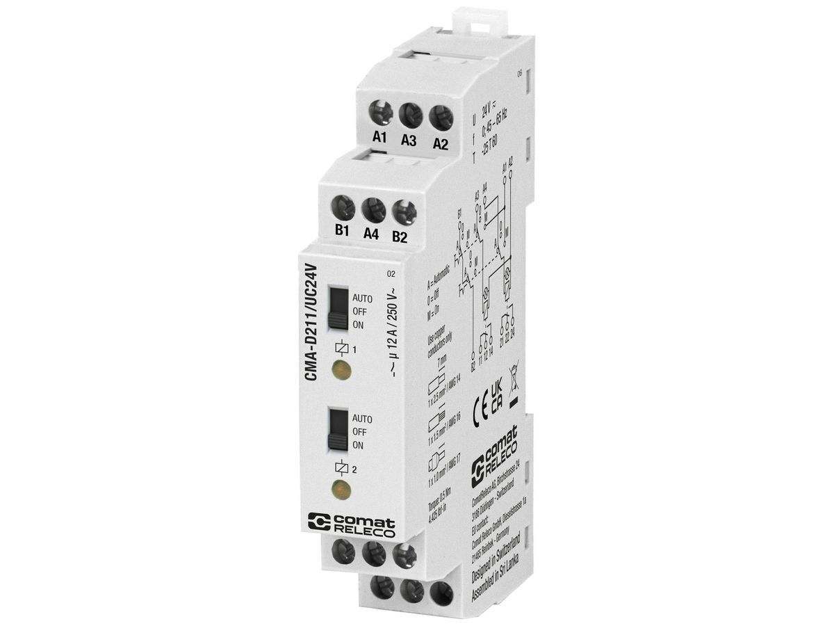 REG-Koppelrelais ComatReleco CMA-D211 20.4…26.4VUC 1NC/2CO 12A/250VAC