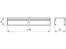 Tragschiene Maxos fusion LL512T IP20 4×2.5mm²+4×1.5mm² 1138mm weiss