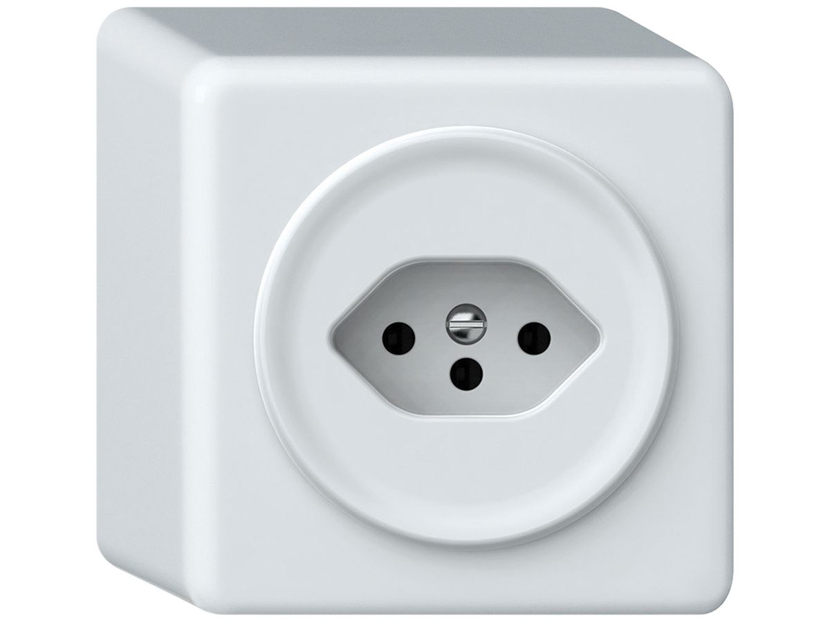 AP-Steckdose origin 1×Typ 13 10A 230V 88×88×54mm weiss