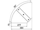 Deckel BET RBD W zu Bogen verstellbar 300mm Edelstahl A4 blank