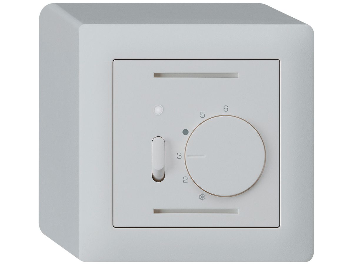 AP-Raumthermostat kallysto hellgrau mit Schalter
