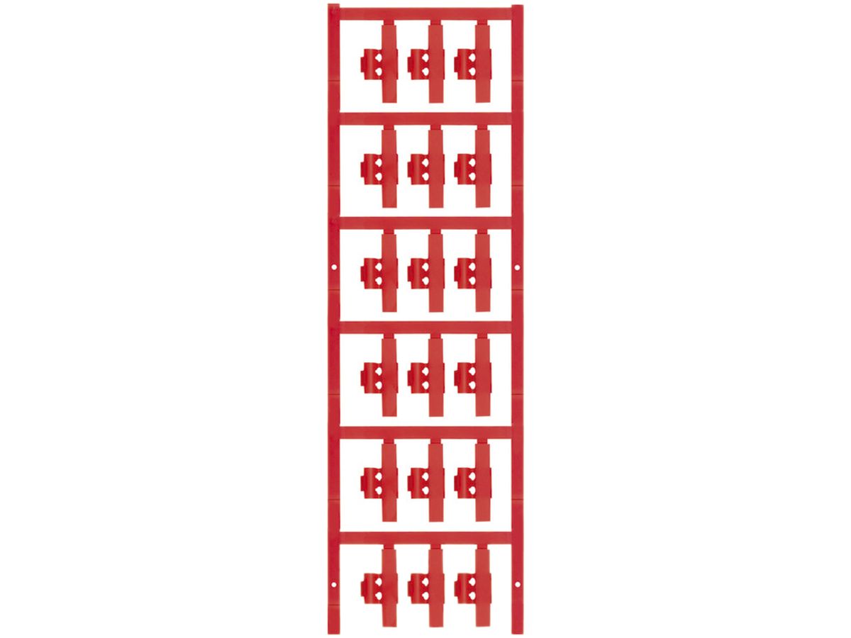 Leitermarkierer Weidmüller MultiCard SFC für Ø3…5mm 30×5.8mm PA66 rot