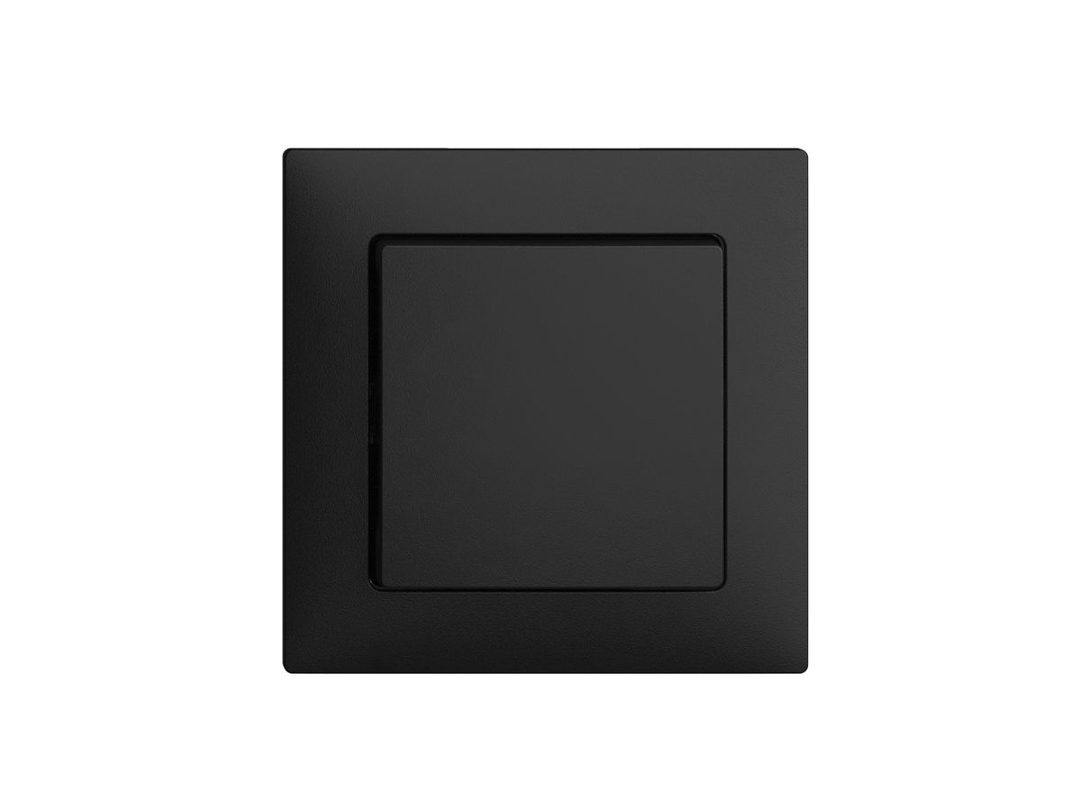 Frontset EDIZIOdue schwarz 60×60mm für Druckschalter
