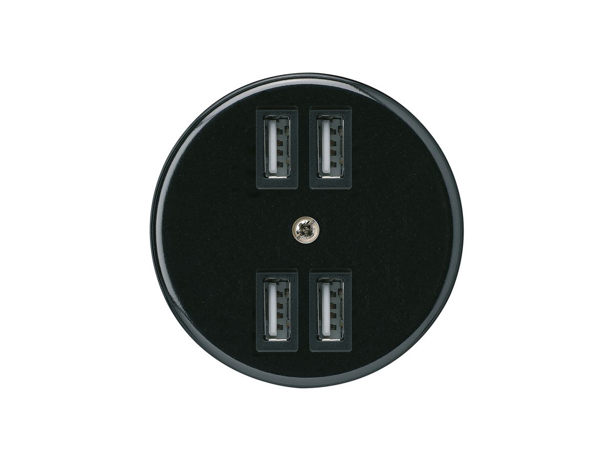 Steckdose 4×USB basico A 2400mA schwarz
