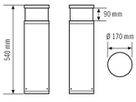 LED-Pollerleuchte ESYLUX ALVA BL ANT 16W 3000K, 540mm, anthrazit, klar