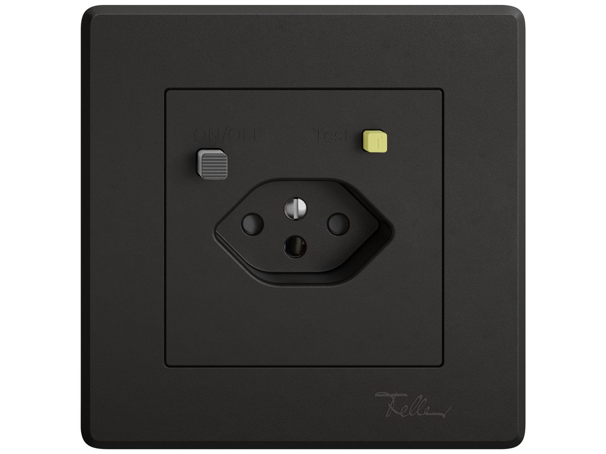 UP-Steckdose FI EDIZIO.liv  1×T13 mit Shutter sz