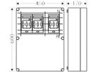 NH-Gehäuse Hensel Mi, 3×3×NH00, mit Sammelschiene, 630A, 5-polig