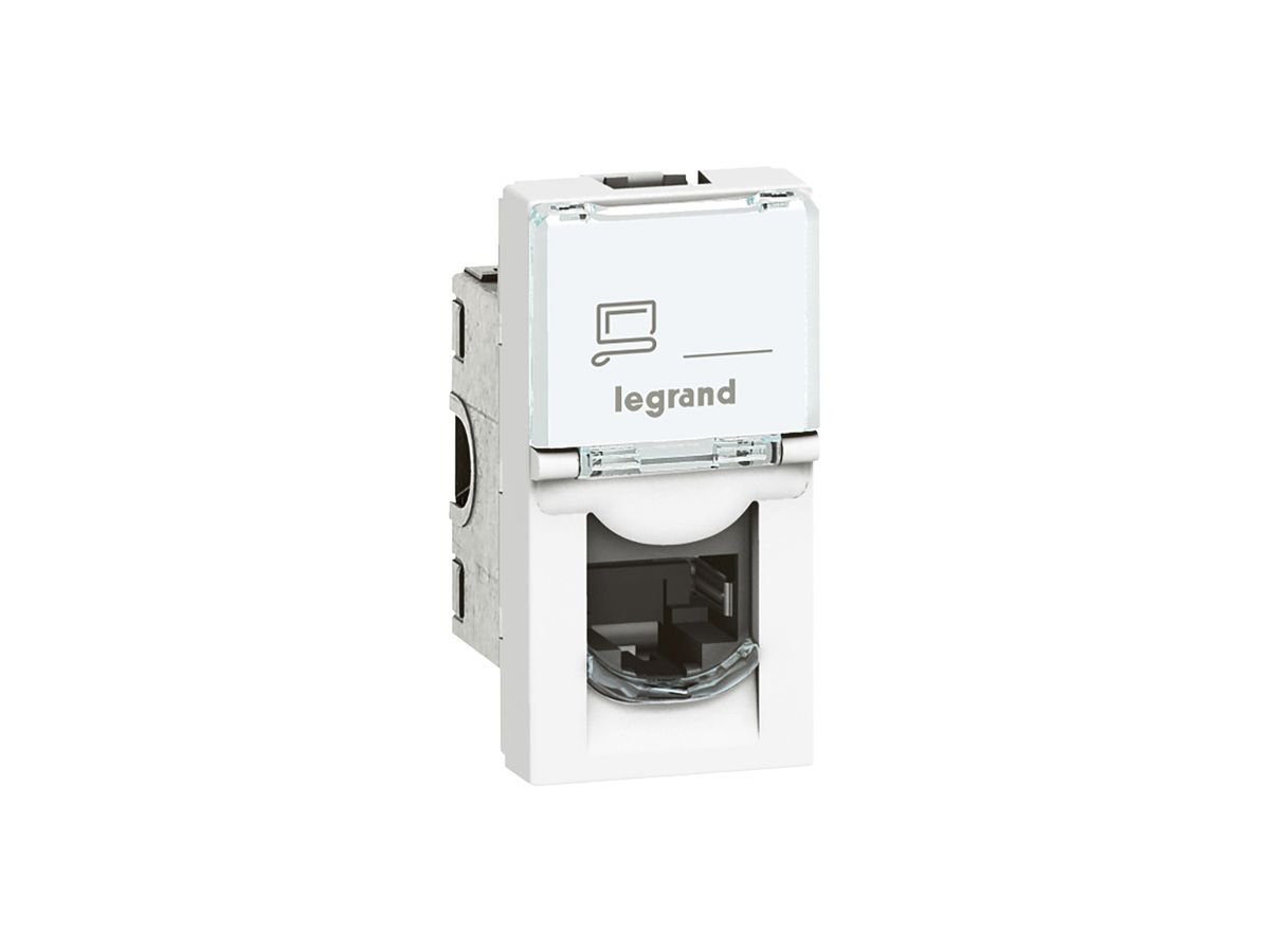Anschlussdose MOS 1×RJ45 Kat. 6A UTP 1 Modul weiss