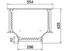 T-Stück BET RT 85×300mm Stahl bandverzinkt