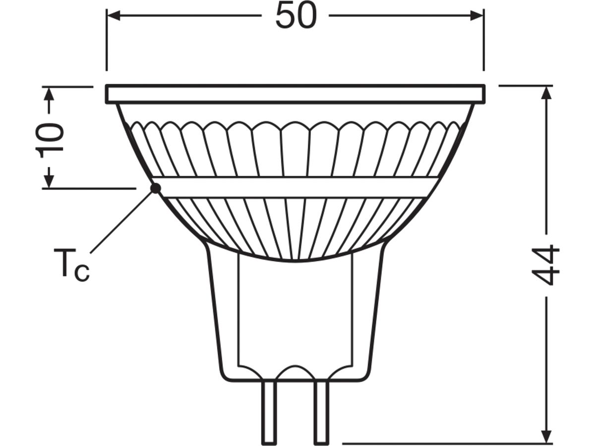LED-Lampe LEDVANCE GU5.3 12V 6.1W 621lm 927 DIM MR16 klar 36° Ø50×44mm