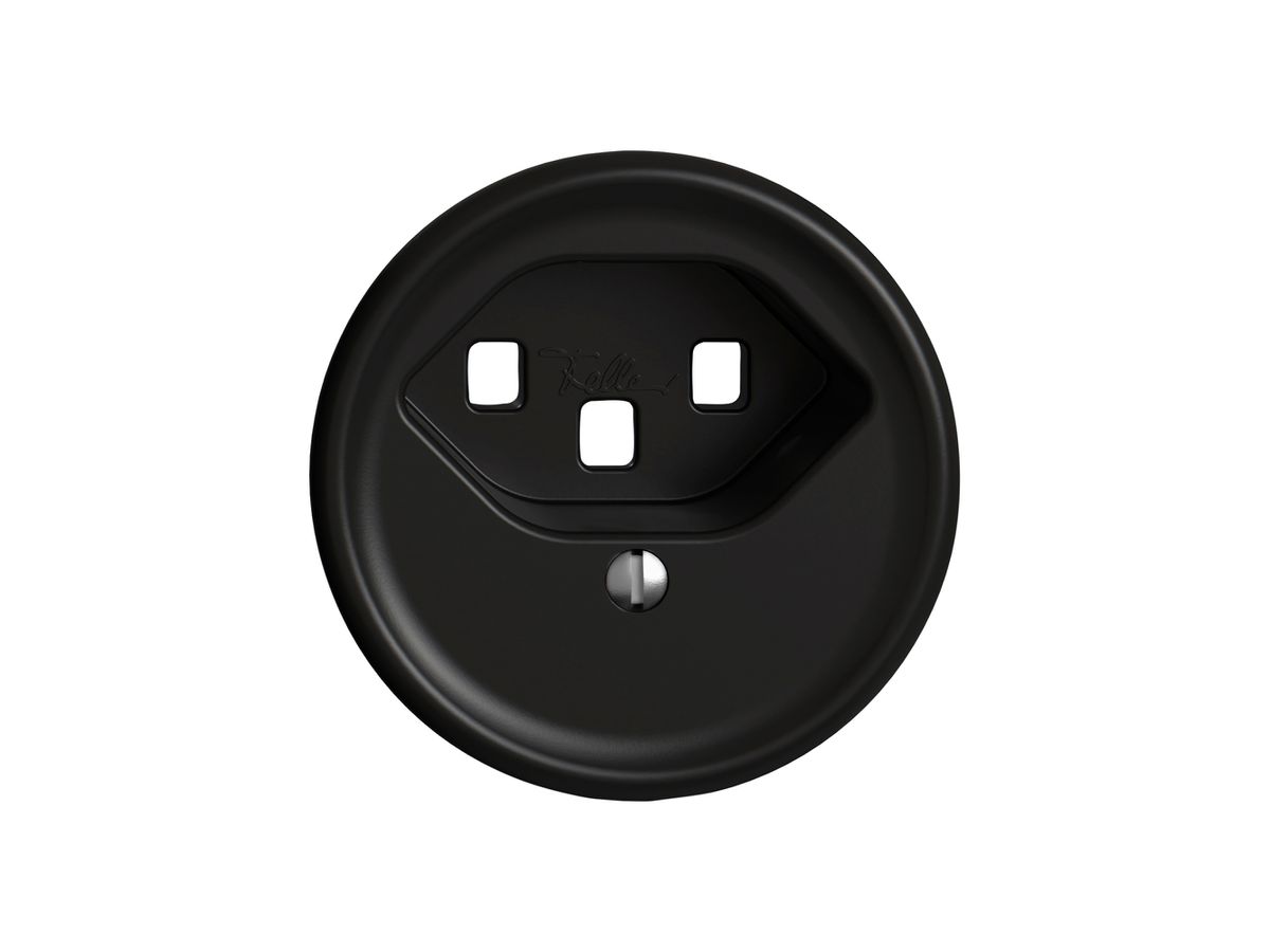Frontscheibe Feller 1×T23 Ø53mm schwarz
