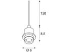 Pendelleuchte SLV FENDA E27 60W mit Kabel 1.5m IP20 weiss