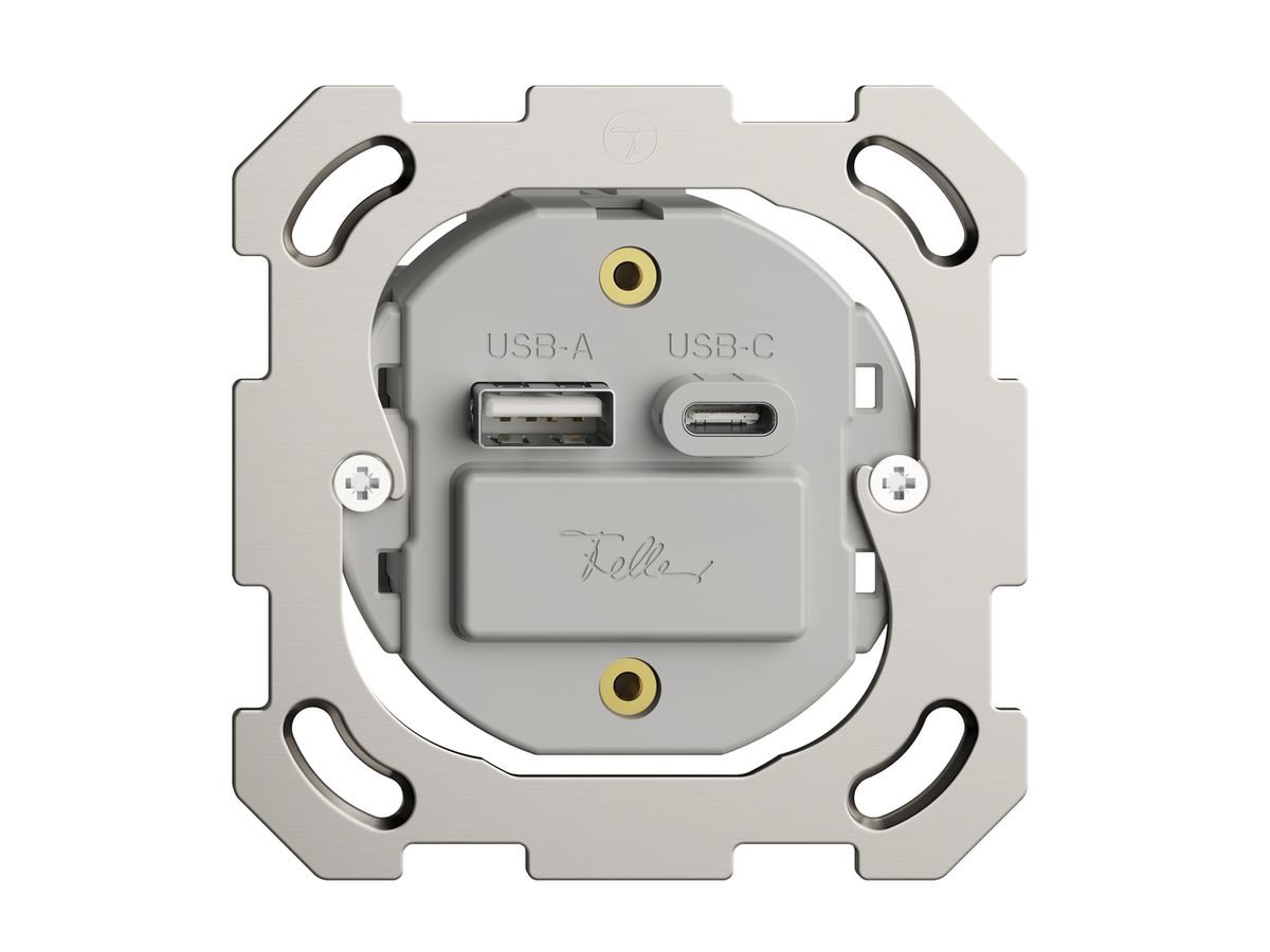 UP-Steckdose USB 18W Typ A + Typ C Feller BSM 230V 3600mA