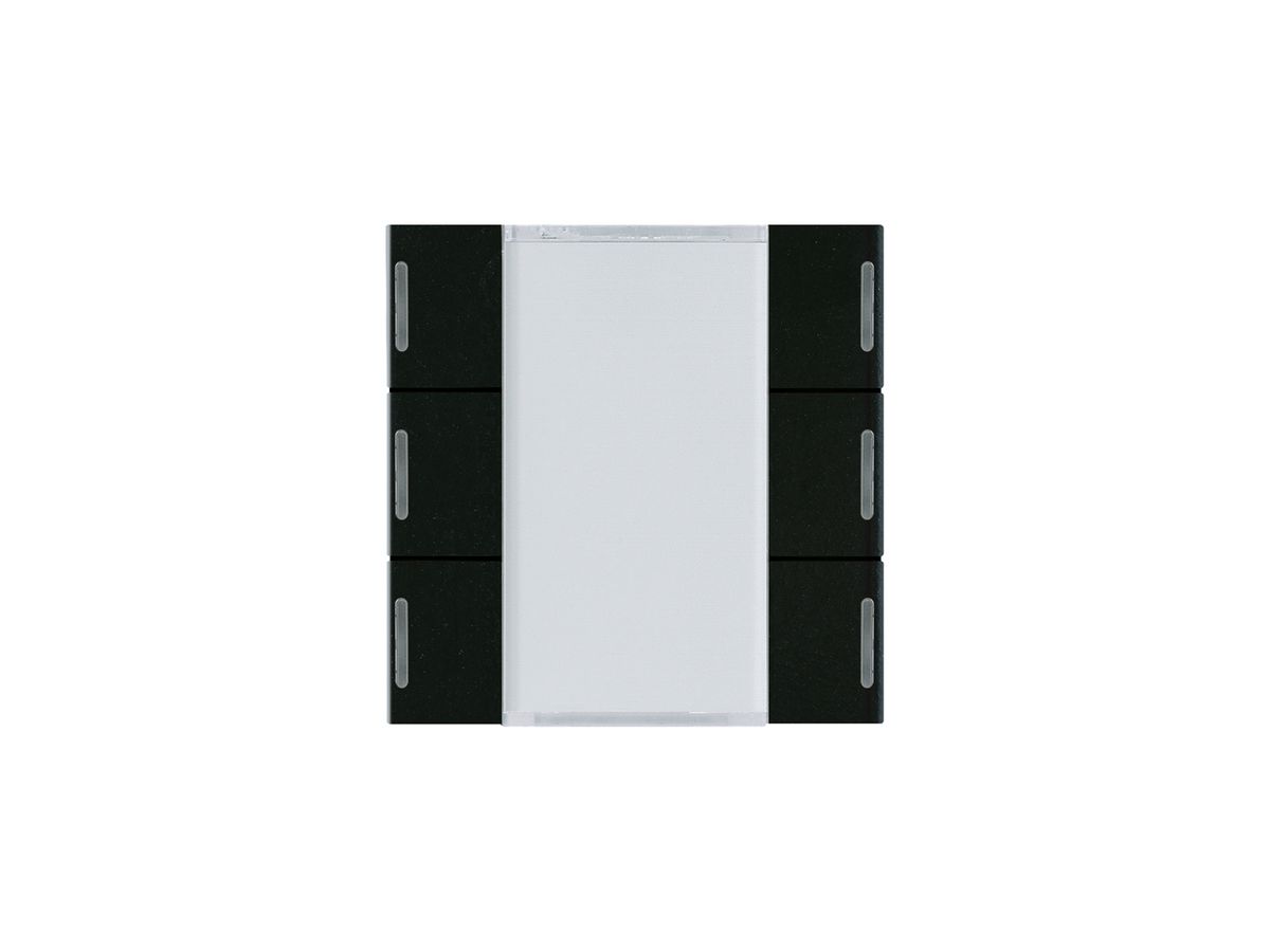 Tasterfront Hager basico KNX 6-fach LED schwarz 45×45mm