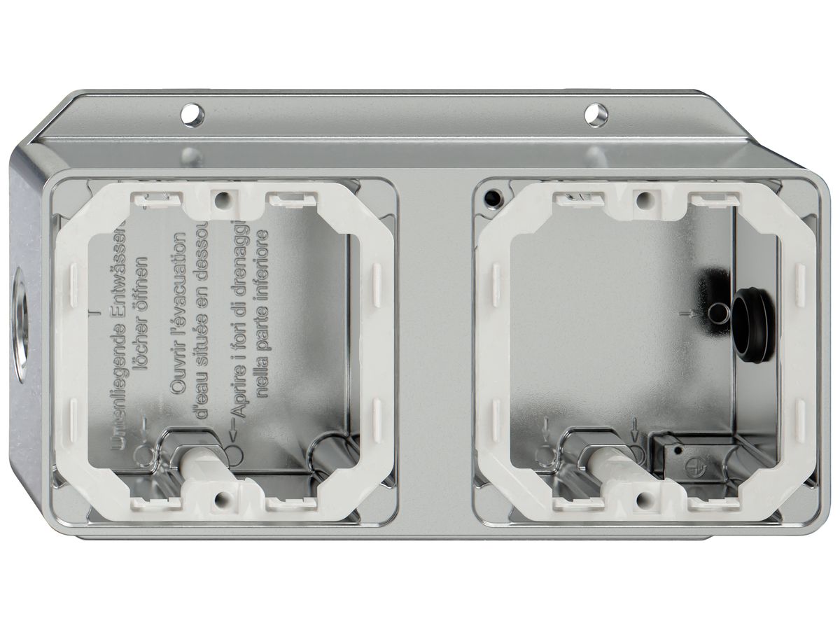 AP-Kopfzeile Feller ELEMENT 1×2 Aluminium
