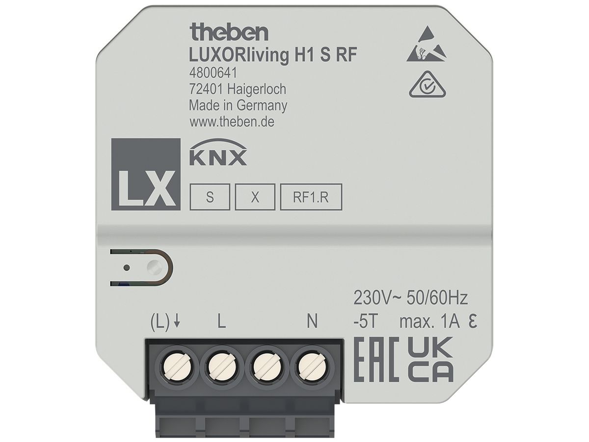 UP-Funk-Heizungsaktor KNX Theben LUXORliving H1 S RF 1-Kanal